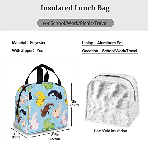 Ahdyr Tessuto per cani di Terranova Simpatici cani Borsa termica portatile per il pranzo Borsa per il pranzo per donne Uomini Ragazzi Ragazze con lavoro Picnic Viaggi