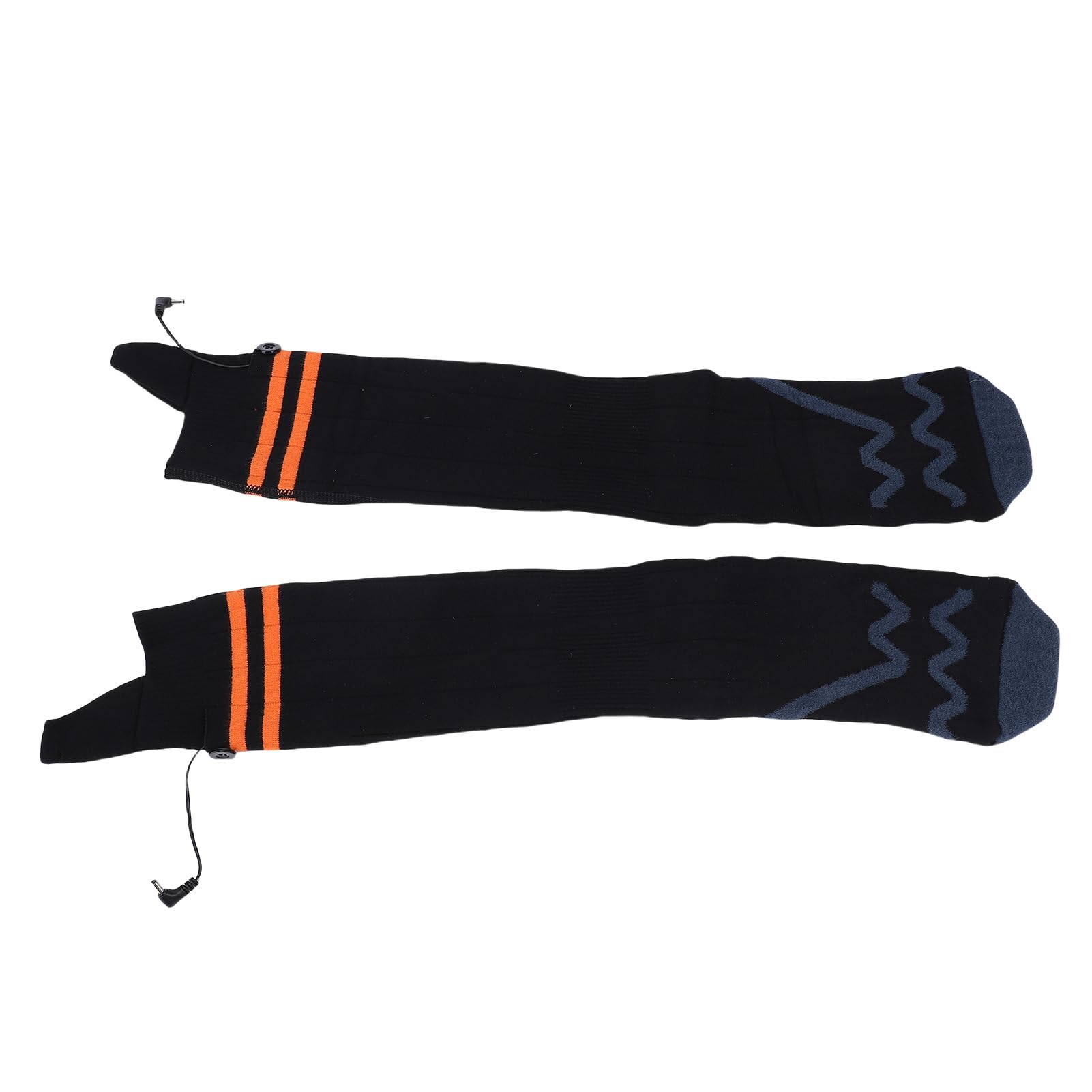 Tbest Chaussettes Chauffantes Douces électriques pour les Activités de Plein Air en Hiver, Alimentées par Batterie, 4 Réglages de Température