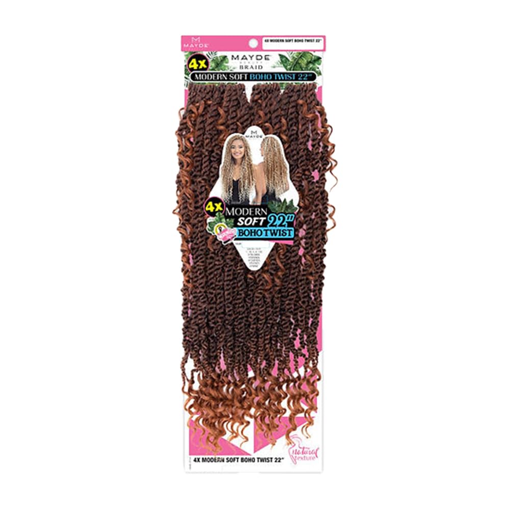 Amazon.com : Mayde Beauty Crochet Braid 4X MODERN SOFT BOHO TWIST