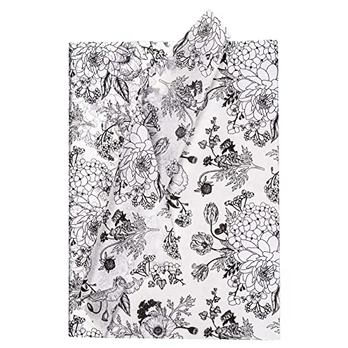 WRAPAHOLIC Wrapping Tissue Paper - 60 Sheets 14 x 20 Inch Vintage Floral Tissue Paper Bulk for Gift Wrapping, Arts & Crafts, Packing and Decorations