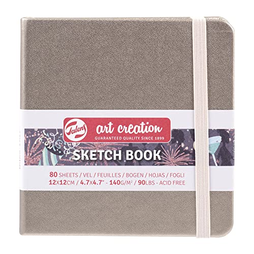 Talens Art Creation Sketchbook 80 Sheets, 12 cm x 12 cm, Pink Champagne, 8712079468064, 12×12cm