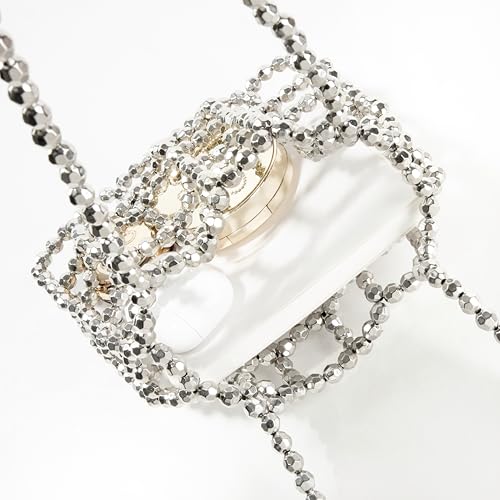 Acrylic Beaded Hollow Out Design Shoulder Bag Handbag for Wedding and Partiy 5