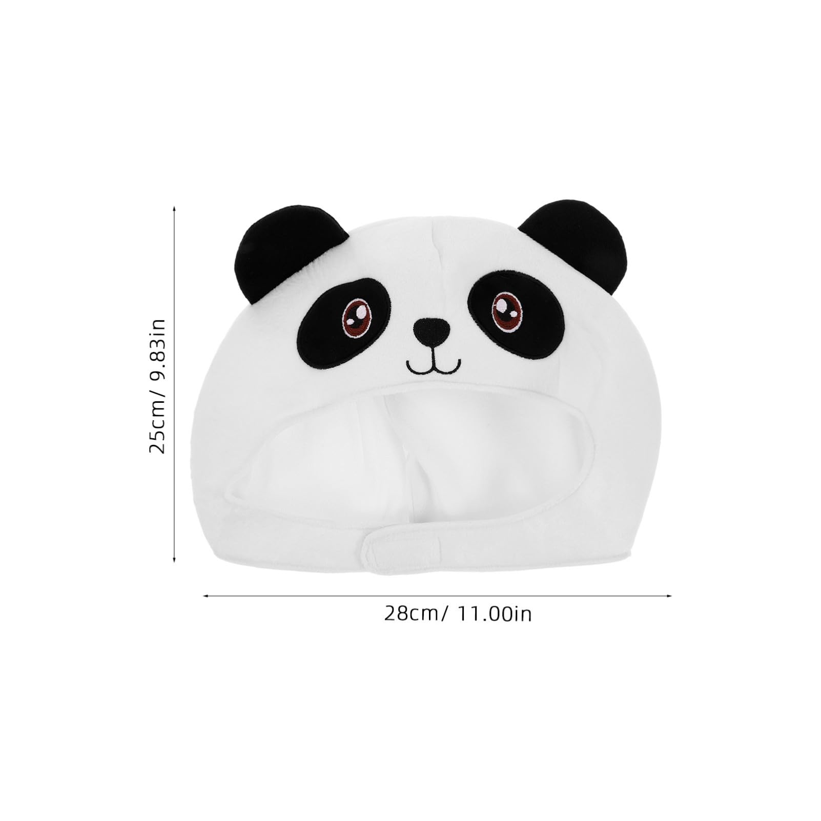 FOYTOKI Fluffy Fleece Panda Hood Warm Cozy Hat for Kids Teens Novelty Headgear for Halloween Photo Props