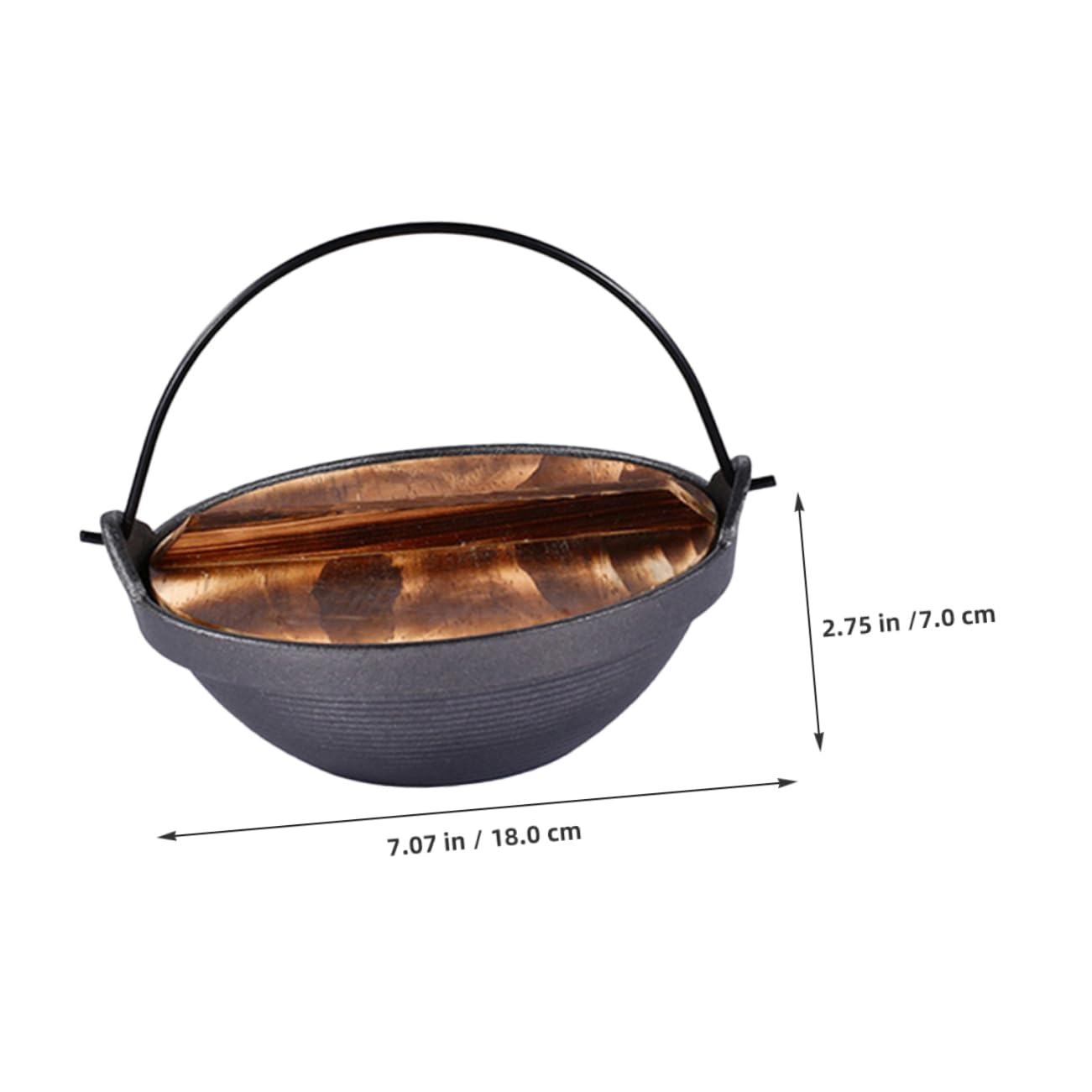 ibasenice Pentola in Ghisa in Giapponese Con Per Gyoza Zuppe Cottura Efficiente Per Esterni e Picnic