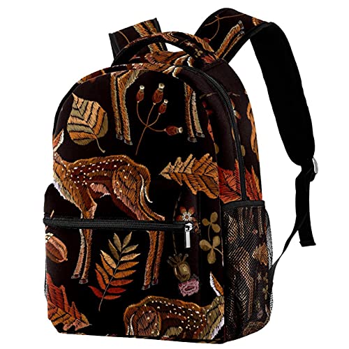 Sac à dos de voyage imprimé élan multicolore avec bretelles confortables