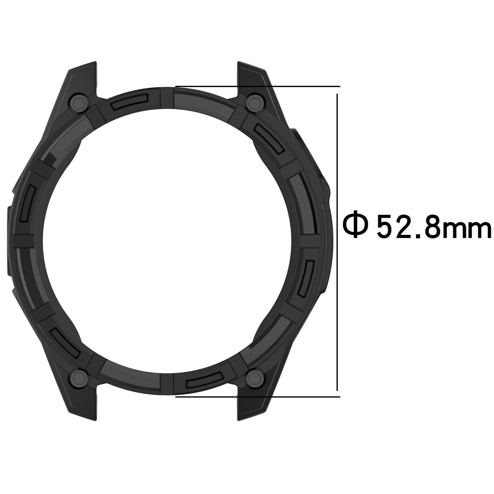 FTRONGRT Etui kompatybilne z Garmin Fenix 8 Solar 51 mm, miękkie TPU, odporne na zarysowania etui ochronne do zegarka Garmin Fenix 8 Solar 51 mm, czarne
