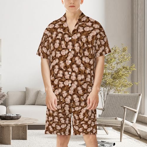 Custom Pajama Set with Face Personalized Pajamas for Men Custom Funny Pjs for Women Gifts for Birthday Valentine's Day3