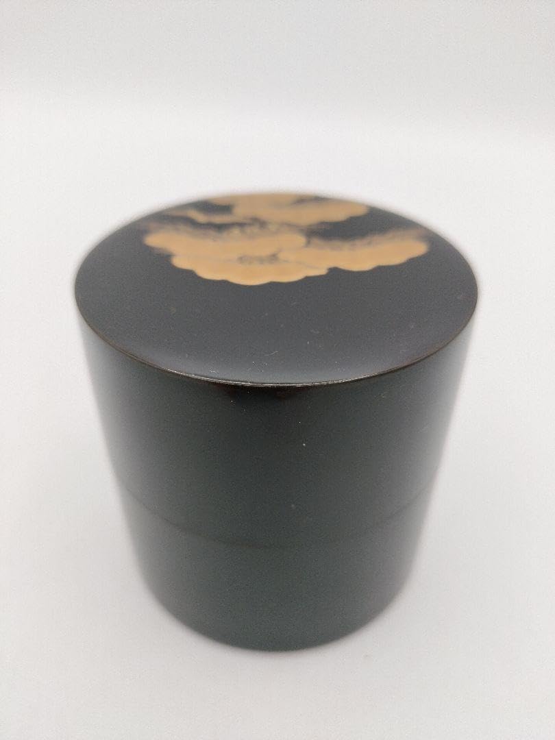 a821 【未使用品】中次 老松蒔絵 内銀地 井筒英文 木箱　薄器 棗 茶道具 中次 老松蒔絵 内銀地 井筒英文 木箱 薄器 棗 茶道具