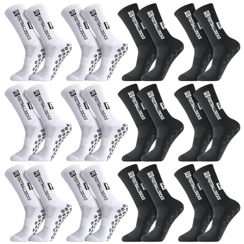 Image of DragonflyDreams Non Slip Sport Soccer Socks Anti Slip Football Baseball Unisex Athletic Socks with Grip Pads