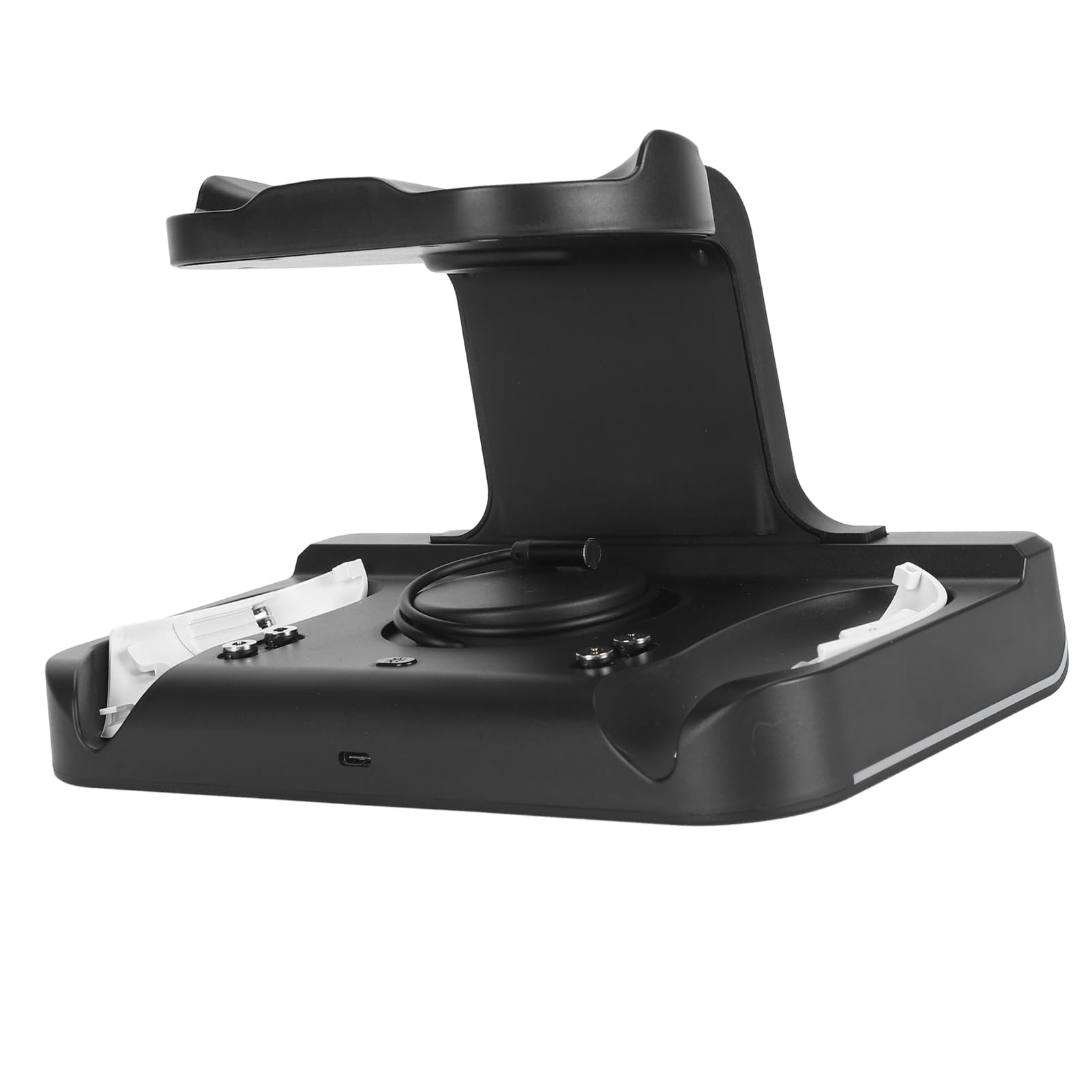 Stazione di Ricarica per Visori VR Controller, Stazione di Ricarica VR con Luce RGB 2x1800 MAh per Display (BLACK)