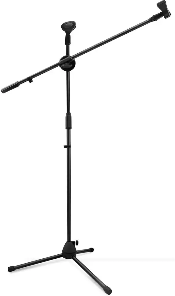 Pedestal profissional duplo para microfone