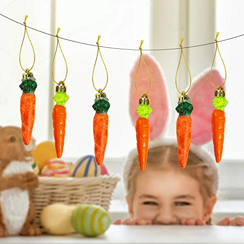 image for SHANGXING 30PCS Easter Carrot Hanging Ornaments- Easter Carrots Hangin