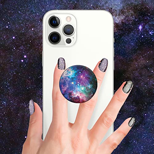 2 Pack Cell Phone Stand Foldable Expanding Phone Sockets Finger Grip Holder For Smartphone And Tablets - Nebula Galaxy+Glitter Pink #TOP1