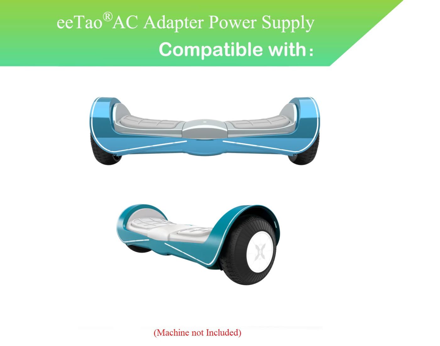 eeTao 3-Prong 42V AC/DC Adapter Charger Compatible with Epsilon Model DSA-ESP DSAESP 36V 2Ah Li-ion Battery 320W Electric Self-Balancing Scooter 42VDC 0.4A DC42V 400mA 42Volt Power Supply Cord Cable