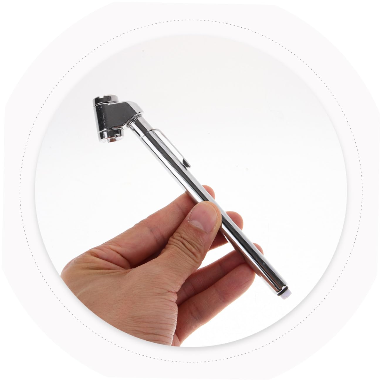 PRETYZOOM 4 Pezzi Manometro Per i Pneumatici Per Le Auto Misura Manometro Per Pneumatici a Penna Matita Manometro Della Bicicletta Strumento Pneumatici Argento Acciaio Inossidabile