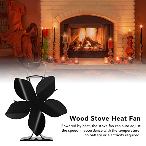 Ventilateur de poêle à bois 5 pales accessoire cheminée écologique - 2