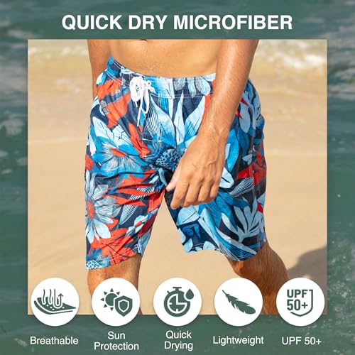 Image of Kanu Surf Men's Big Viper Extended Size Stripe Swim Trunk