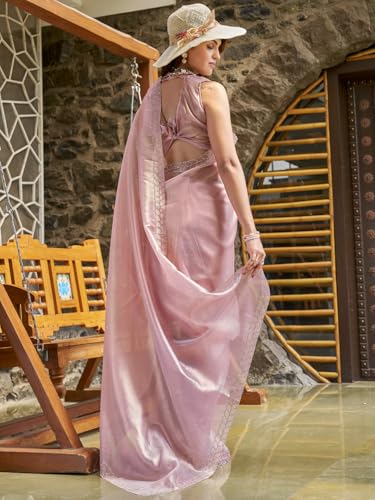 Image of SAREE MALL Women's Pure Chiffon Embellished Saree With Unstitched Blouse(MAHEK853A MK Parent)