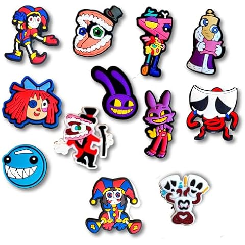 WFJ The Amazing Digital Circus Shoe Charms - Shoe Clips Charms Decoration, Cute Jax Pomni Kinger Zooble Bubbles Caine Gifts Party Favors Cover