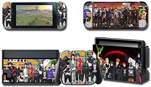ONEPEC - Calcomanías de vinilo para Nintendo Switch, juego completo de protector de juegos de anime, calcomanías protectoras para consola Joy-Con
