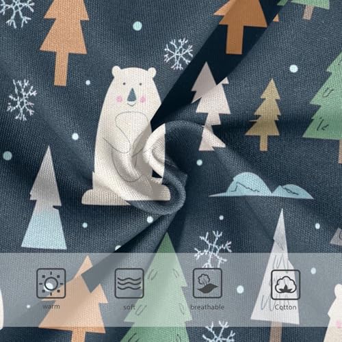 Cute Polar Bears Blue Toddler Underwear Floral 2t Cotton Panties for Girl Funny Briefs Kids Undies3