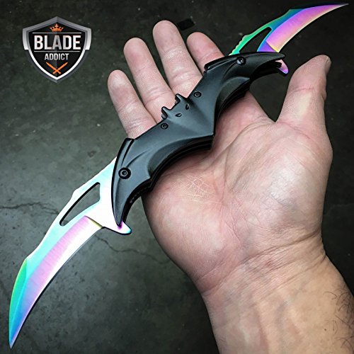 Dark Knight G'STORE Batman Spring Assisted Dual Blade Tactical Folding Knife