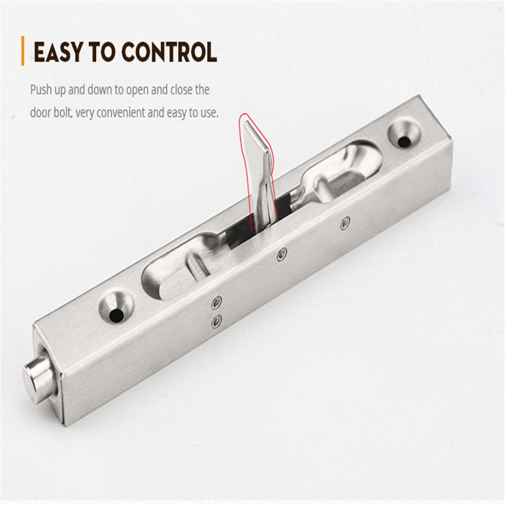 Perno De Puerta Oculto De Acero Inoxidable Pestillo De Puerta De Seguridad Pestillo De Puerta Corrediza De 6 Pulgadas Perno De Baño Herrajes A Prueba De Polvo (Color : 3-Pack)