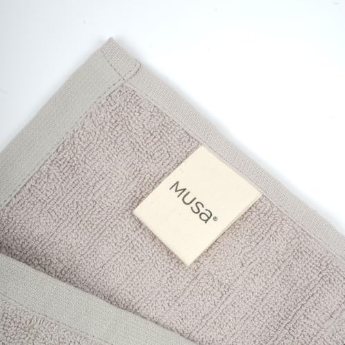 Image of MUSA Banana Face Towels | 400 GSM | Terry Face Towel Set of 4 with Free Bag | Super Soft & Ultra Absorbent Towels for Facewash | Face Towel for Women, Men (Shadow Grey)