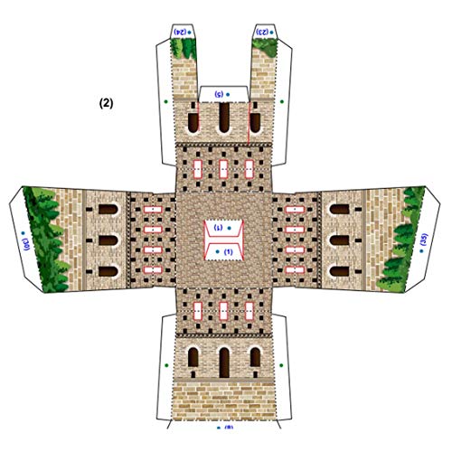Monumento Grande Muralha da China Quebra Cabeça 3D Colagem Miniatura Papercraft HAS BRASIL