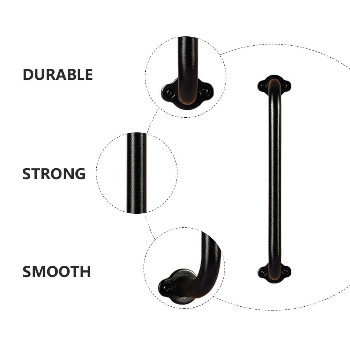 HOLIDYOYO Carbon Steel Barn Handle Warehouse Door Pulls Suitable for Decor Styles