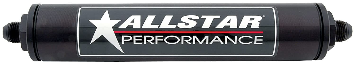 Allstar ALL40216 Black 10 Micron 8 AN In-Line Fuel Filter