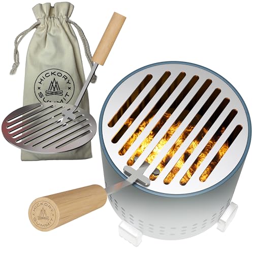 Grillplatte für Solo Herd Mesa XL Bundle - Edelstahlrost mit Sicherheitsgriff für kleine Solokocher Tischfeuerstelle - Kochen & Grillen mit Ihrem Solostove Mesa XL Zubehör von Hickory Summit