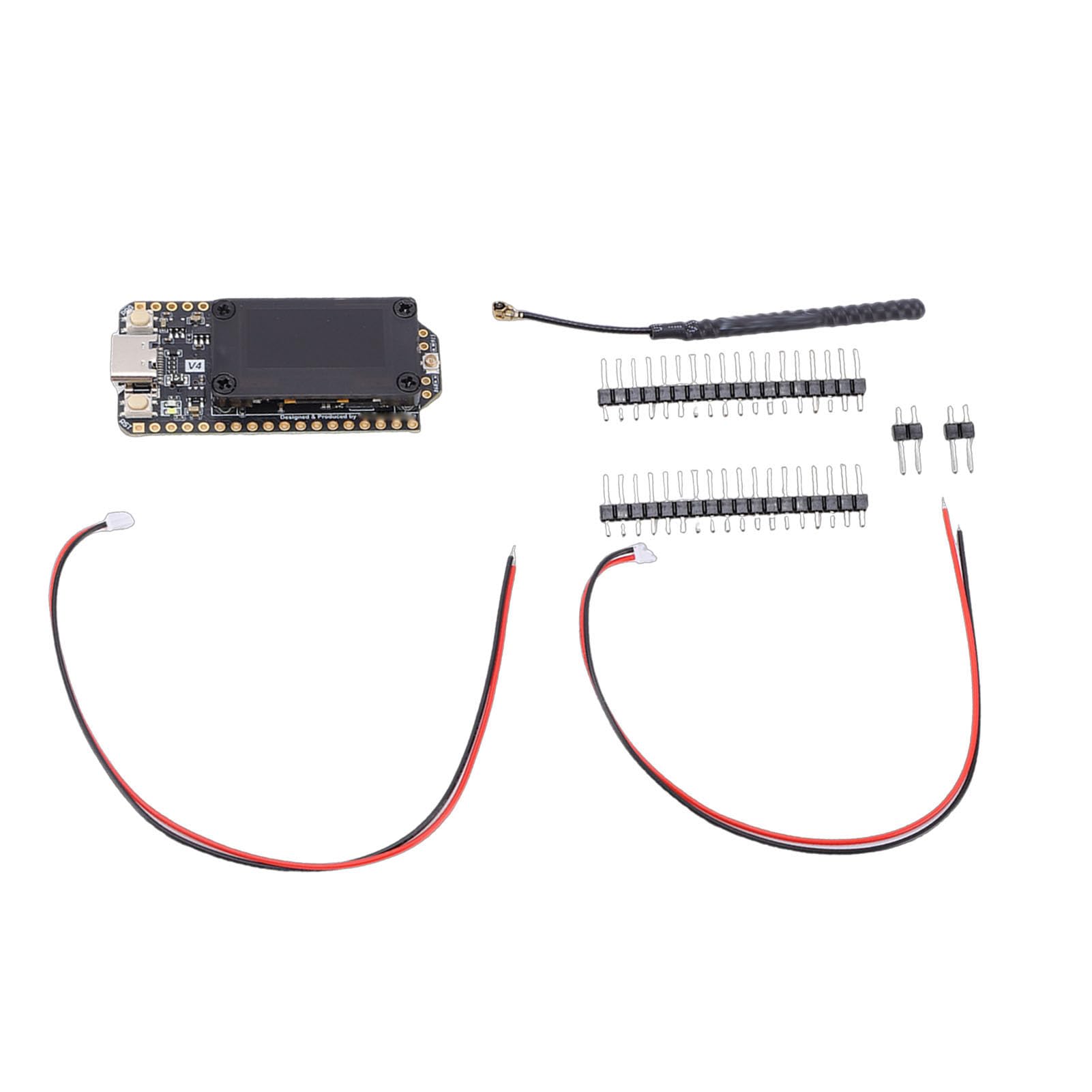 Fabater Placa de Desarrollo con Pantalla, Chip S3R2 Actualizado V4 2 MB PSRAM 16 MB Flash Pantalla de 0,96 Pulgadas WiFi Lora de Largo Alcance, Placa de Desarrollo S3R2 con Panel Solar GPS para Hogar