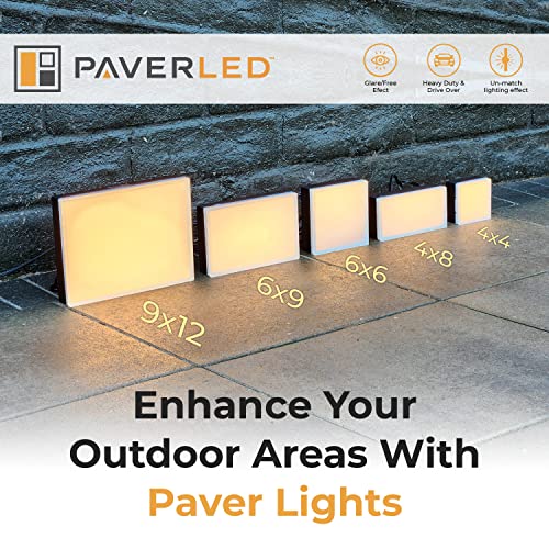 Image of LUMENGY Paver Light 6x6 Inch (5.9x5.9), 2700K Warm White, Glare-Free Brick Lighting for Driveways, Walkways, Pool Decks and Patios, 12V Hardwired, IP67 Waterproof, Drive-Over Rated