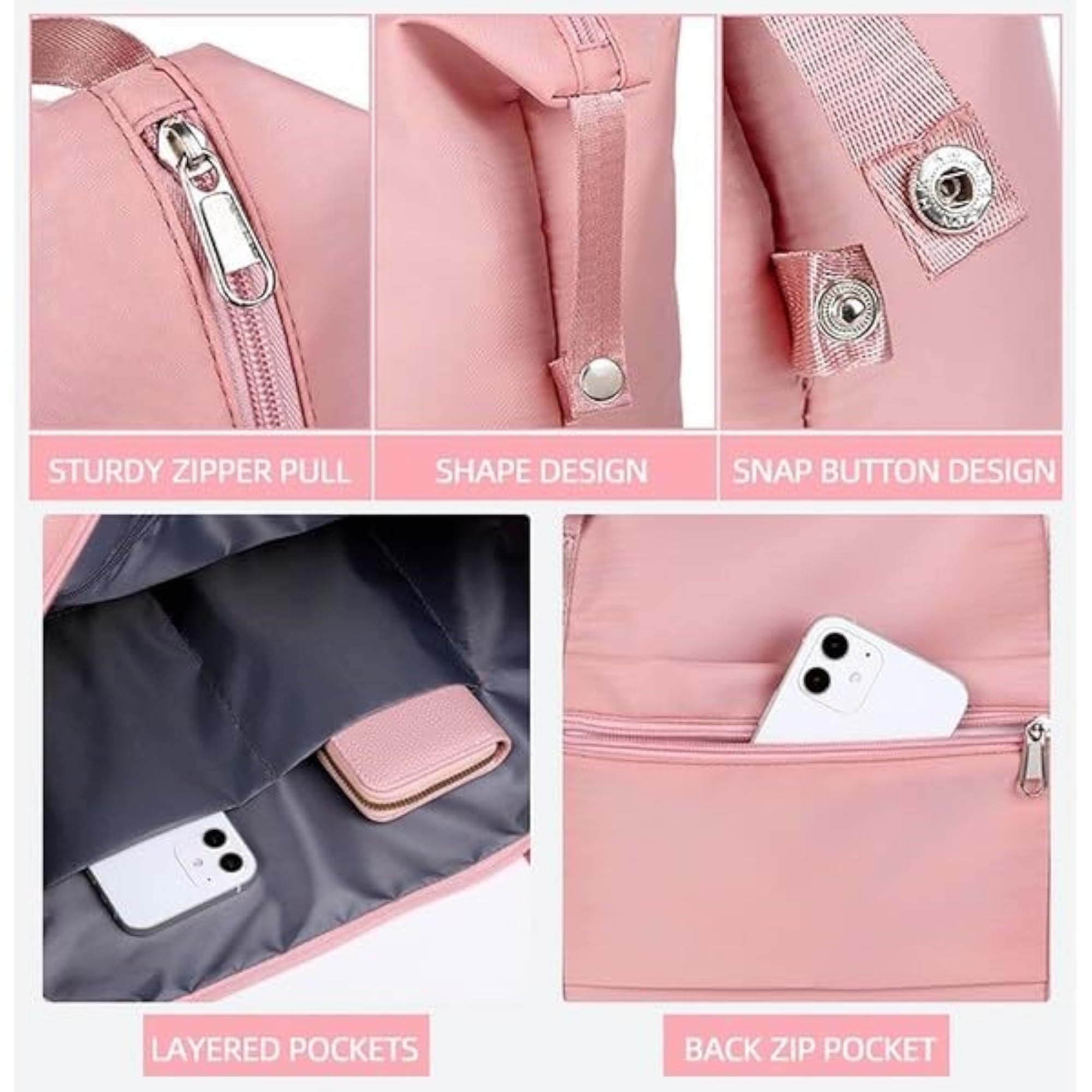 Large Capacity Lightweight Waterproof Duffle Bag for Women