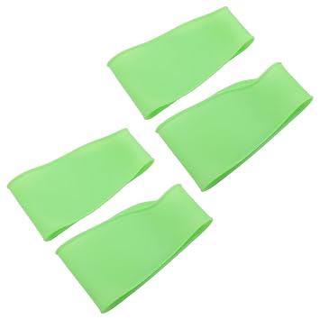 Lightweight Silicone Soccer Lace Bands, 2 Pairs Anti Slip Shoe Bands, for Football Games with Stylish & Secure Green