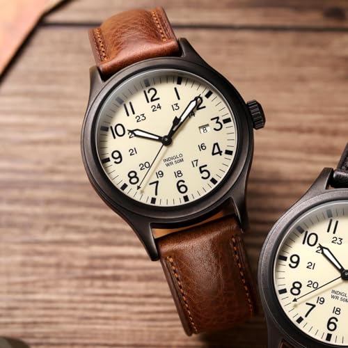 Image of Getalia Italian leather Watch Band Tuscany Natural Vegetable-Tanned Full Grain Genuine Leather,18mm 19mm 20mm 21mm 22mm Quick Release Replacement Watch Straps for Men and Women Thick and Soft