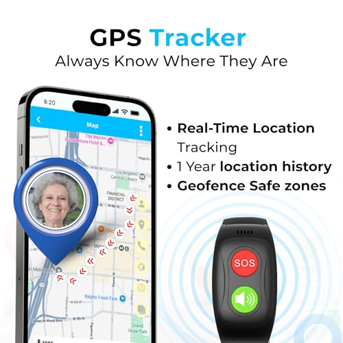 SecuLife SOS Wristband,Fall Detection, GPS Safety Bracelet for Seniors – SOS Button, Geo-Fencing, 2-Way Calling & Caregiver Tracking – Medical Alert Device, Simple & Reliable Alert System - Image 4