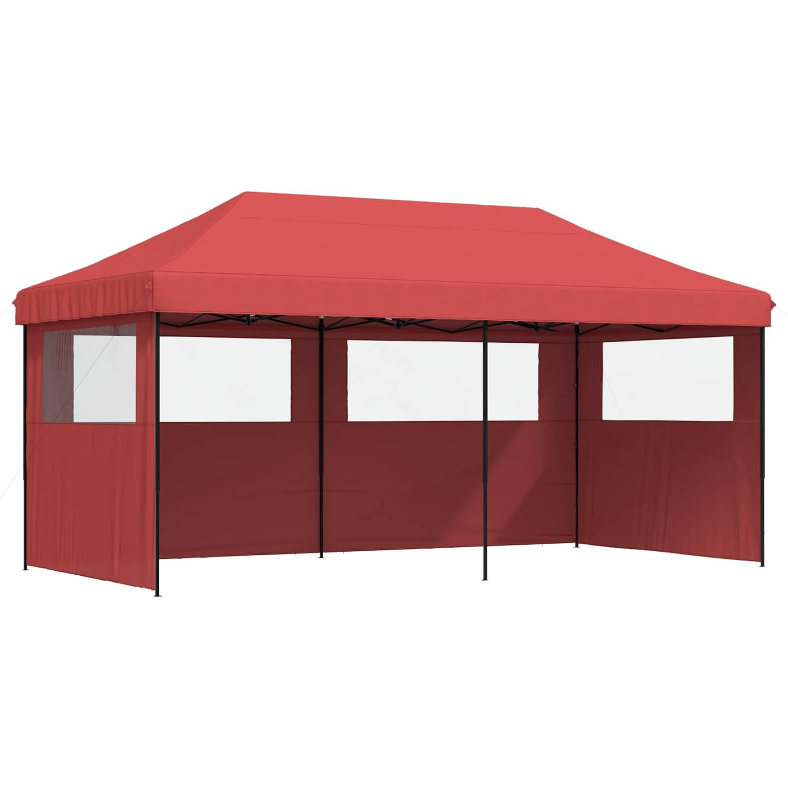 Tienda de campaña para fiestas, color burdeos, 292 x 580 x 315 cm, tela Oxford