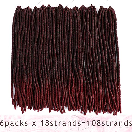 Callia Dreadlock Crochet Hair 14 Inch Crochet Dreadlocks Faux Locs Crochet Hair 6 Packs Dreadlocks Crochet Braids for Black Women Bomba Faux Locs Dread Synthetic Dreadlocks Braids Tbug