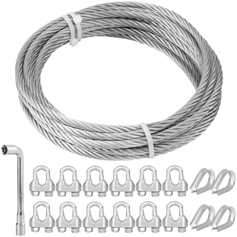 Edelstahlseil 18m, 3mm - 7x7 Litzen, Rostfrei, Inkl. 10 Aluminiumhülsen - Vielseitig Für Garten, Vorhangaufhängung, Wäscheleine