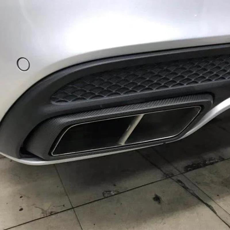 Tubo de escape rectangular Mercedes Clase C W205 soluciona trasera simple 2014-2018 2