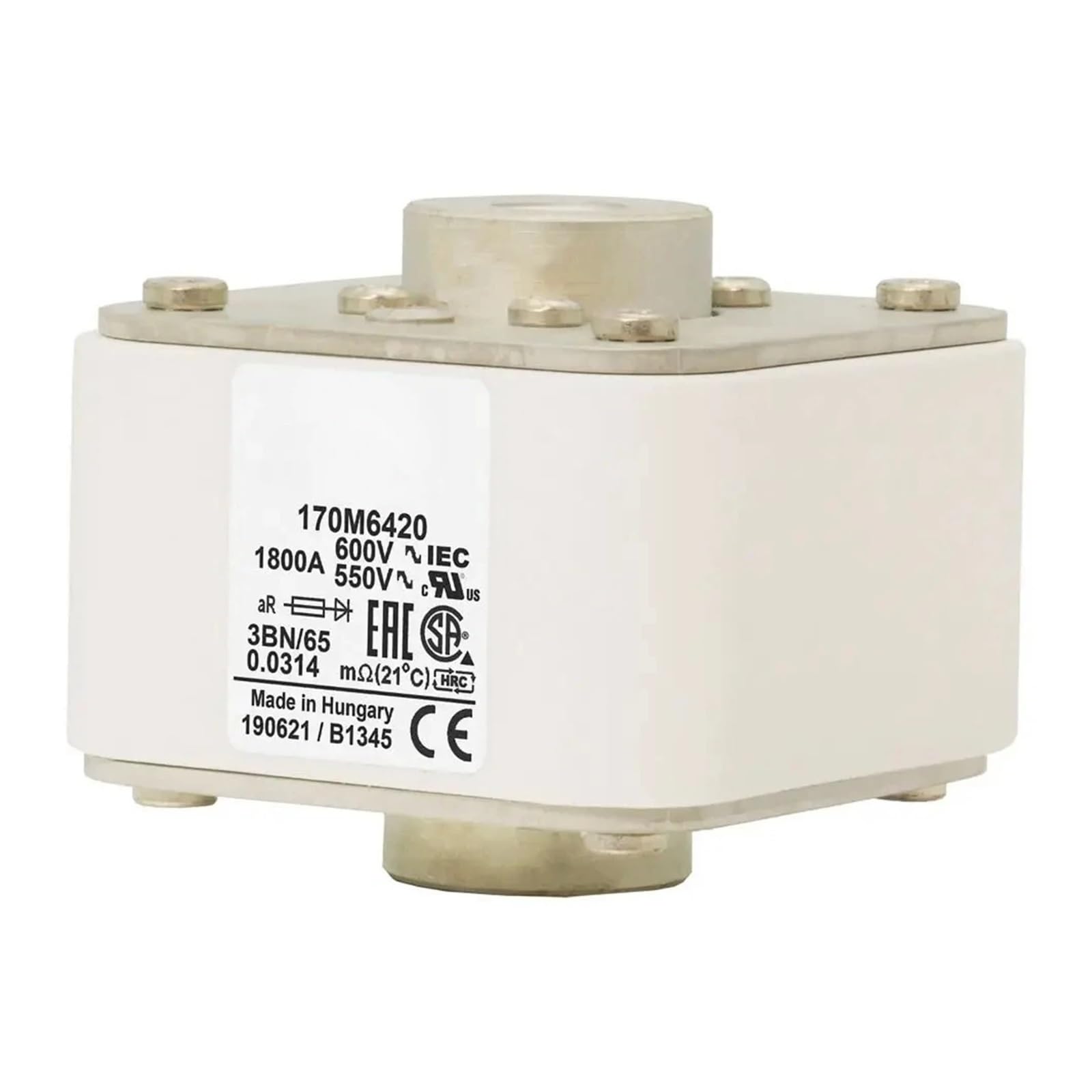 Fusible 170M6470 ultra-rapide limitant l'énergie passante des courts-circuits
