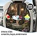 Gjieliness Leopard In The Bathtub Flowers Car Seat Back Kick Protectors,2 Pack Kick Mats With Storage Pockets For Vehicles To Protect From Dirt Mud Scratches