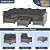 FHFO 7 Pieces Outdoor Patio Furniture Set, Outdoor Conversation Sets Wicker Sectional Couch Rattan Sofa with Thick Cushions & Coffee Table for Garden, Balcony, Backyard, Grey-Grey