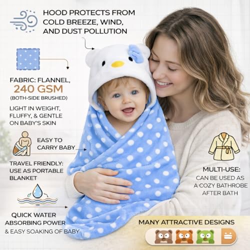 Image of BRANDONN Baby Blanket Newborn Combo Gift Pack of Swaddle Wrapper, 0-9 Months, Length 68 cm x Width 68 cm, Pack of 2 Pcs.