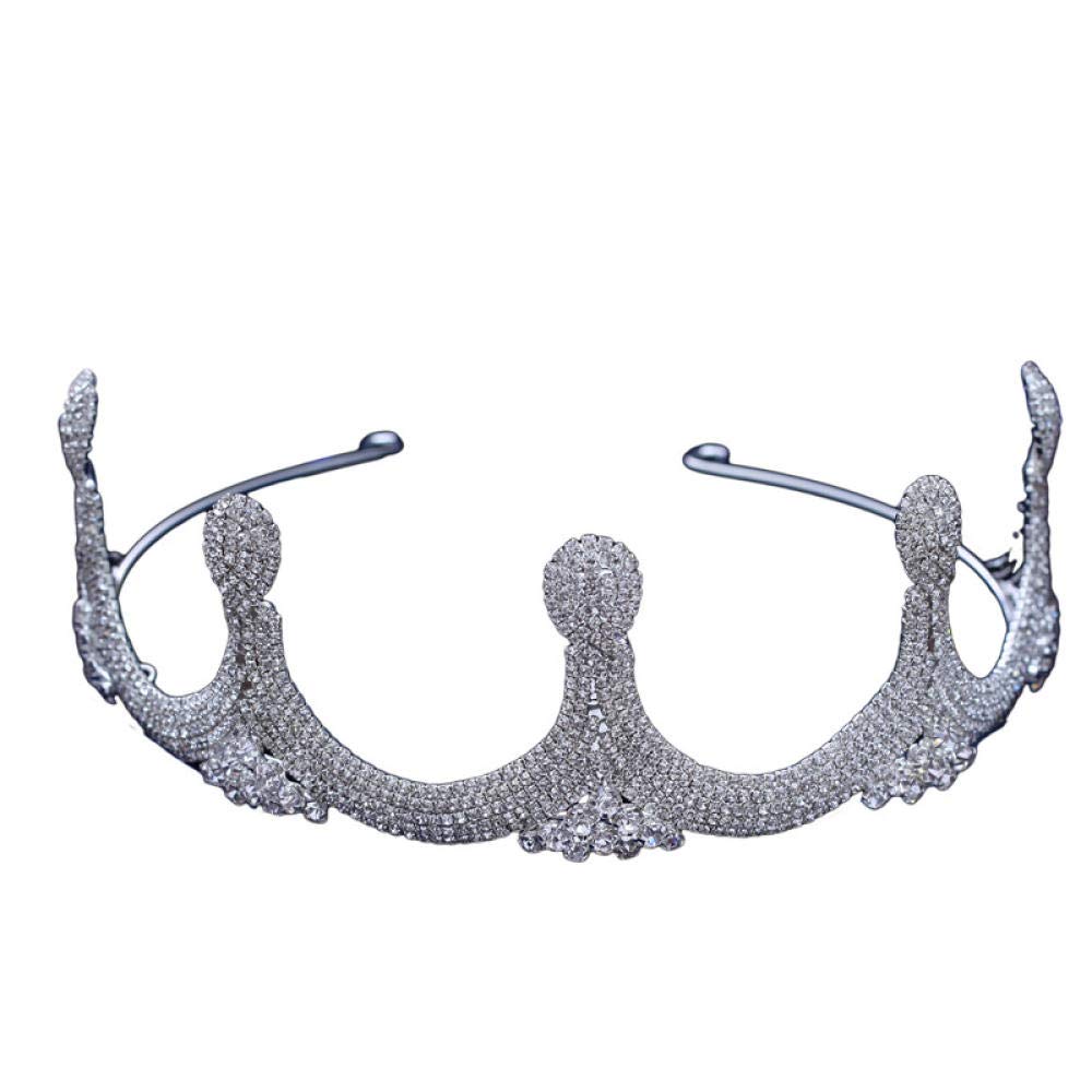Tiara Ruinuo 316L'Alliage Brillant Coiffe La Couronne Argent Femme Fée Simple Fashion Mariage Accessoires Cheveux Serre-Tête Vintage Cadeau Parti