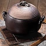 Cacerola de cerámica con tapa, resistente al calor para cocinar arroz caliente, ideal para recetas japonesas Donabe