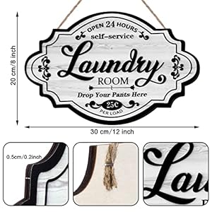 Jetec Vintage Wood Laundry Room Decor Laundry Room Wall Sign Farmhouse Rustic Family Inspirational Motto for Bathroom, Home, 12 x 8 x 0.2 Inch(White) Jetec Vintage Wood Laundry Room Decor Laundry Room Wall Sign Farmhouse Rustic Family Inspirational Motto for Bathroom Home 12 x 8 x 02 InchWhite
