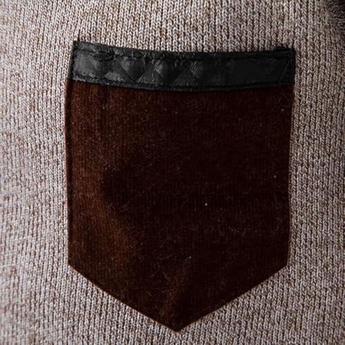 Uillui Men's Quarter Zip Turtleneck Sweater Cable Knit Thermal Sweater Outdoor Long Sleeve Pullover Casual Mock Neck Sweater4